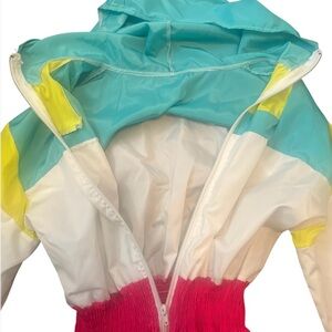 Colorful Windbreaker One Piece Jumpsuit